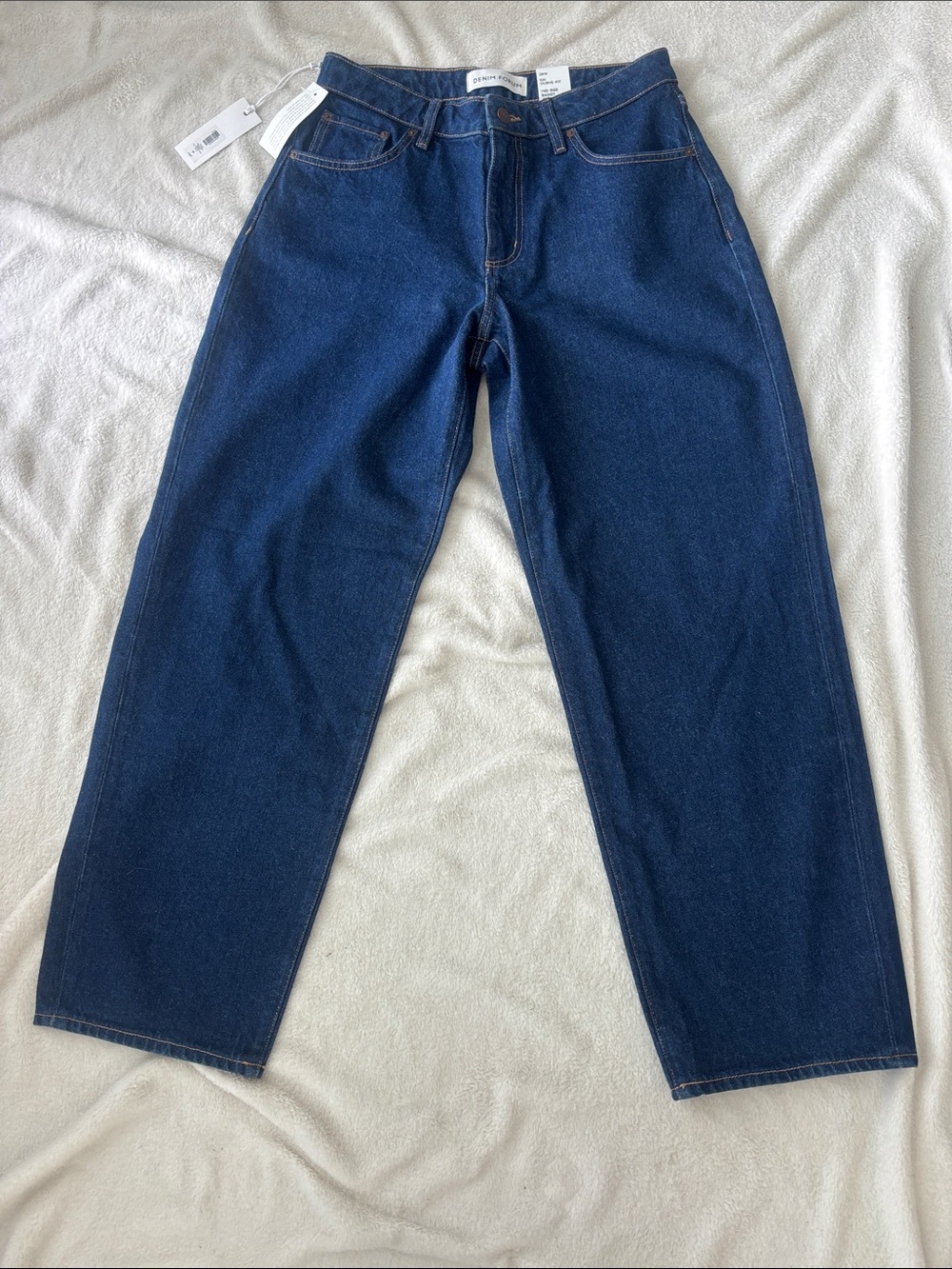Aritzia Kai Mid Rise Baggy Jeans - Size 28 Curve Fit, No Stress Indigo Dark Blue
